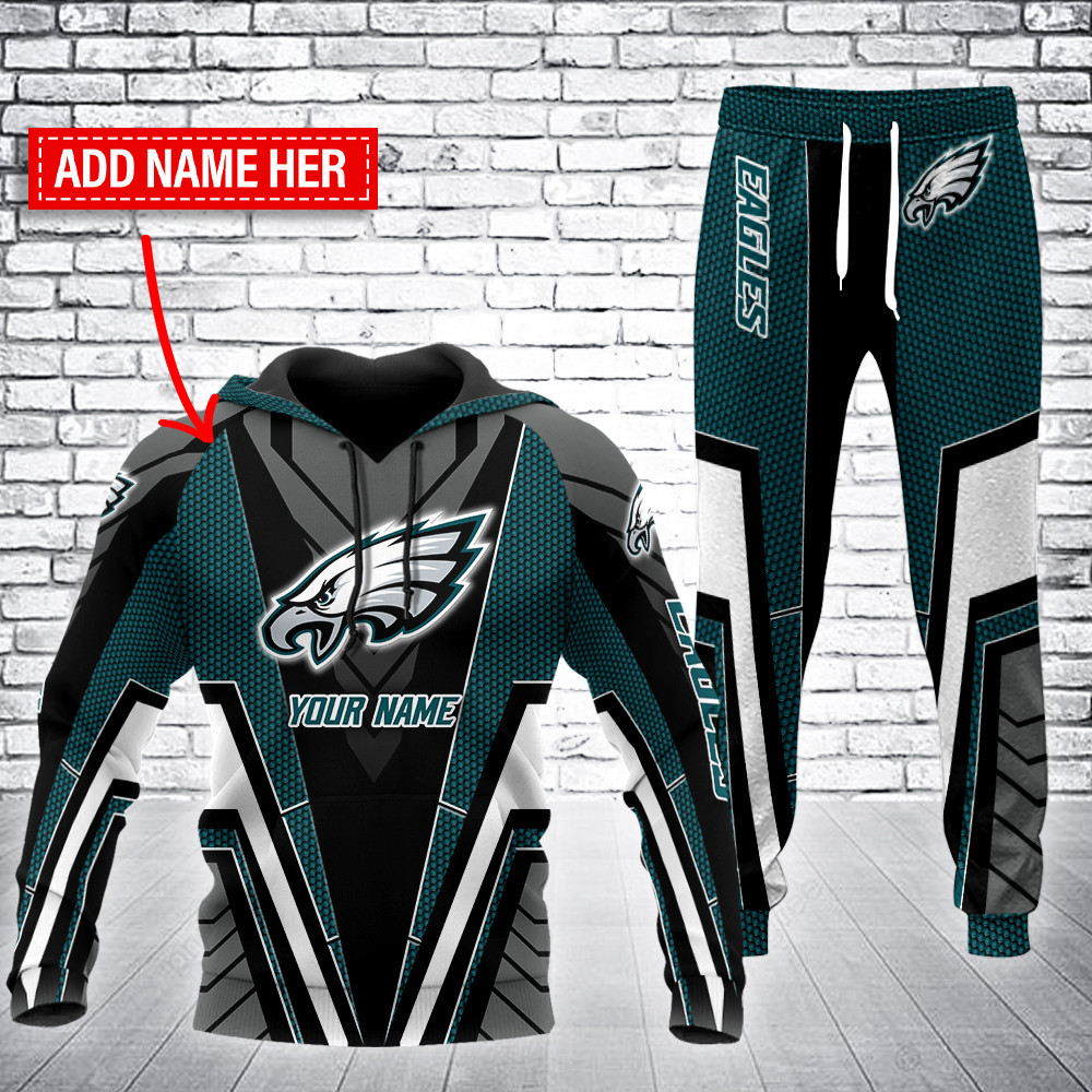 philadelphia eagles personalized hoodie and joggers bb69 lulmi