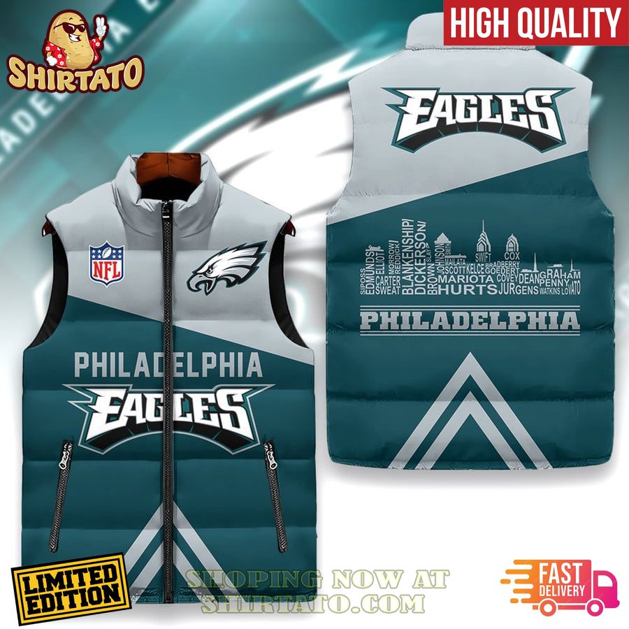 philadelphia eagles premium sleeveless puffer jacket 1 xEkAa