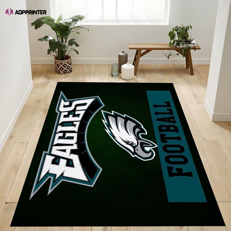 philadelphia eagles rug living room floor decor fan gifts 18