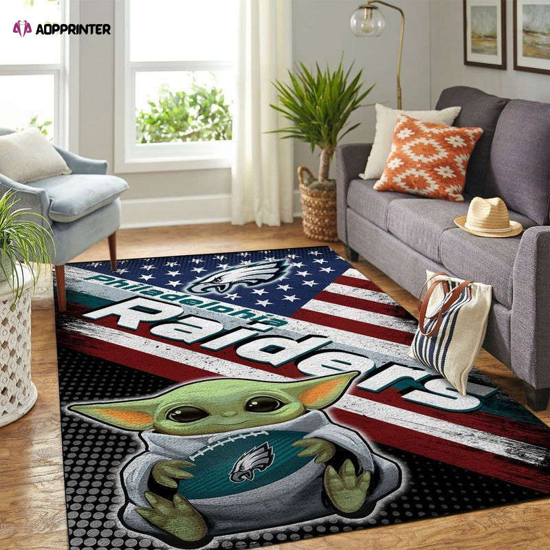 philadelphia eagles rug living room floor decor fan gifts 41