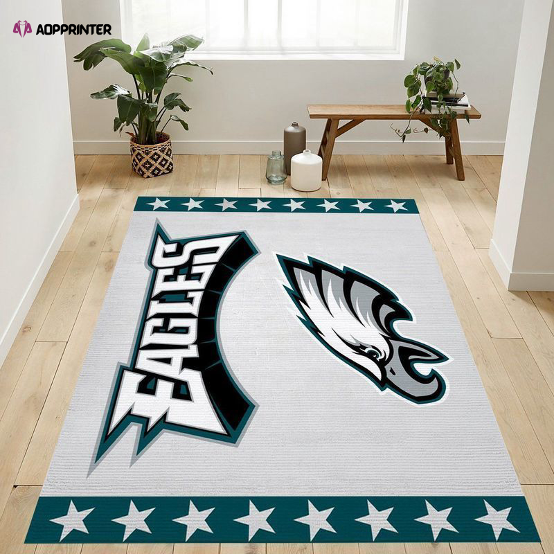 philadelphia eagles rug living room floor decor fan gifts 44