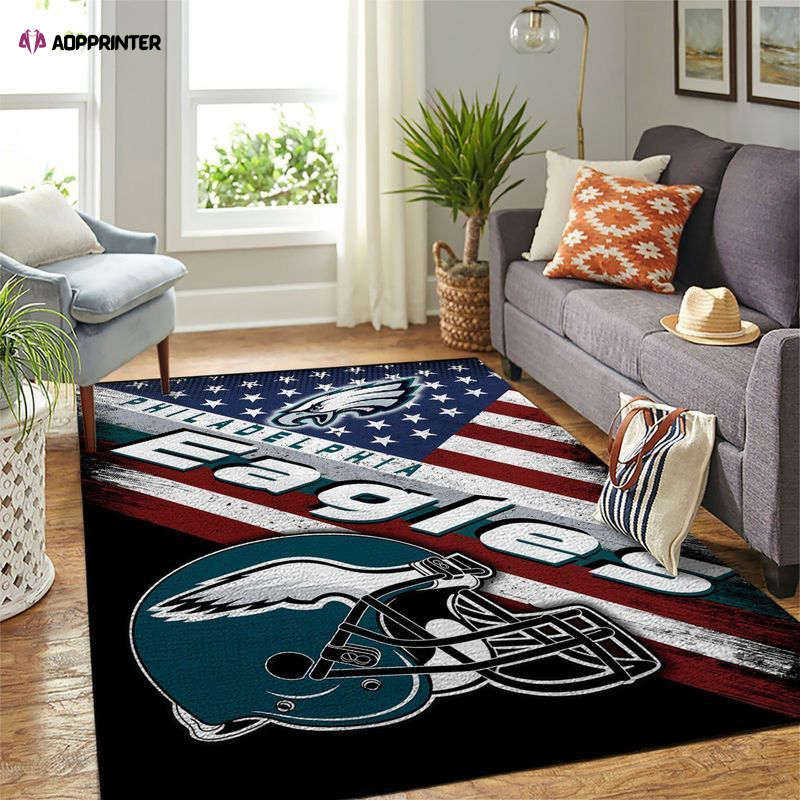 philadelphia eagles rug living room floor decor fan gifts 62