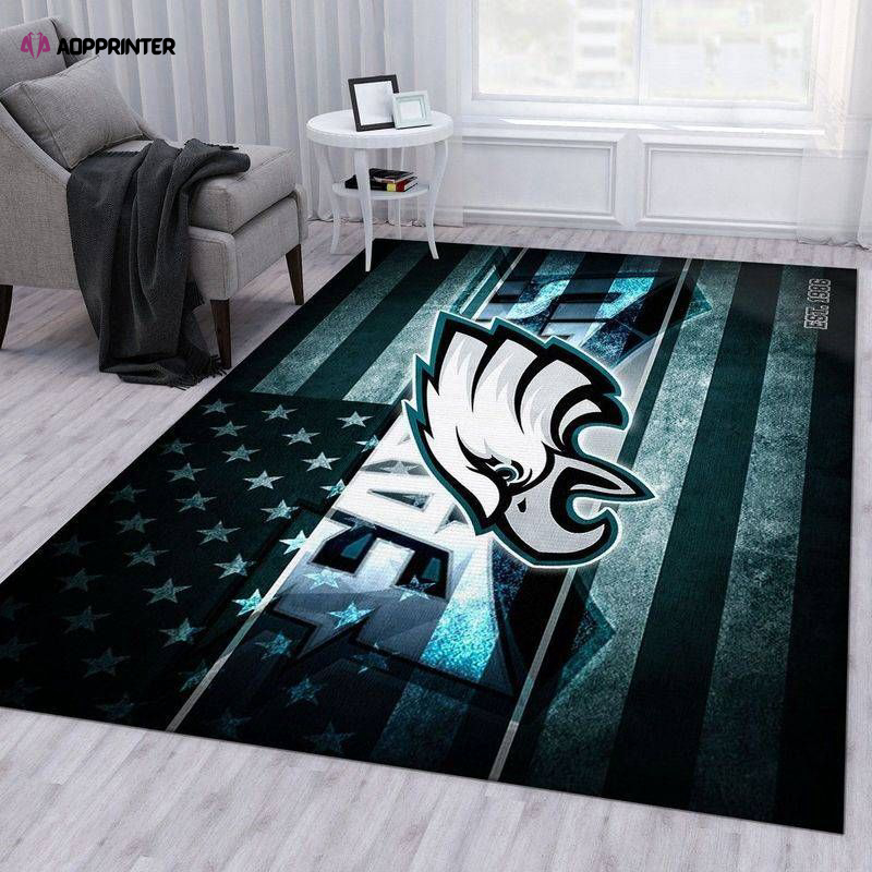 philadelphia eagles rug living room floor decor fan gifts 78