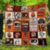 philadelphia flyers quilt blanket for fans home decor gift