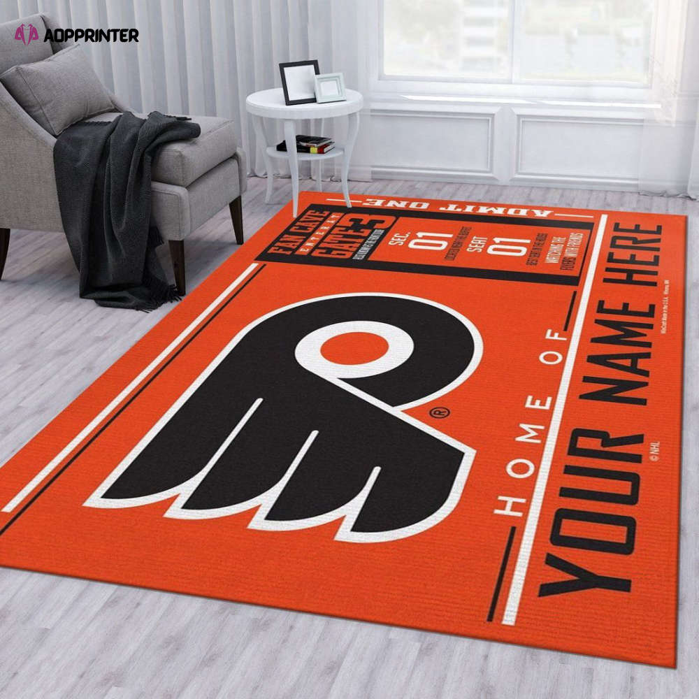 philadelphia flyers rug living room floor decor fan gifts 3