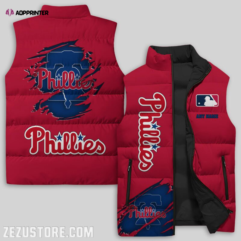 philadelphia phillies mlb sleeveless puffer jacket custom for fans gifts 3