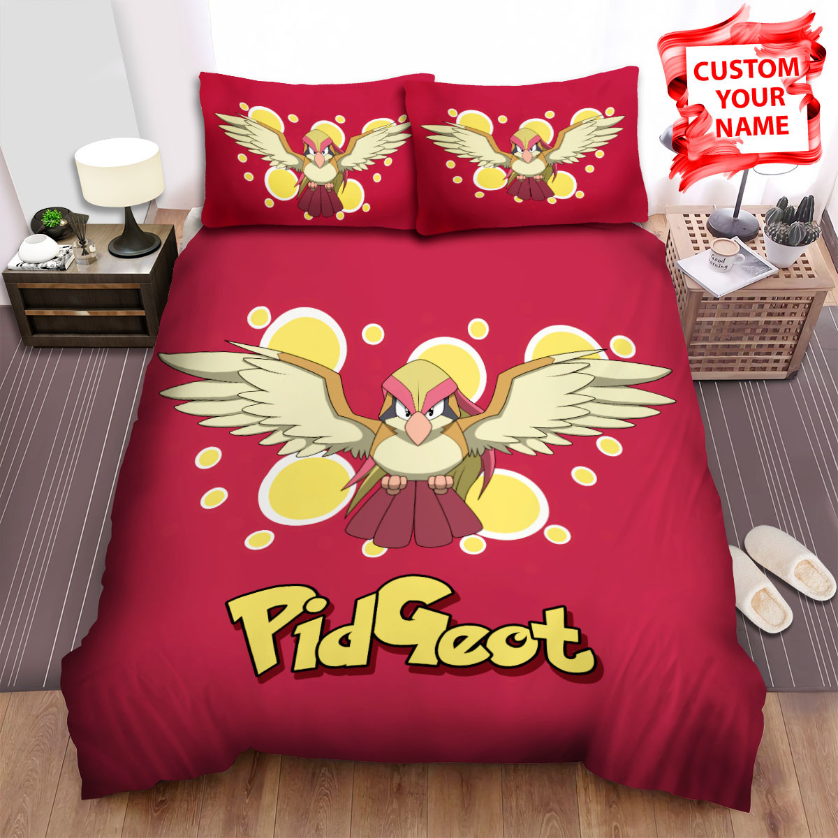 pidgeot circles background bed sheets spread comforter duvet cover bedding sets zta9v