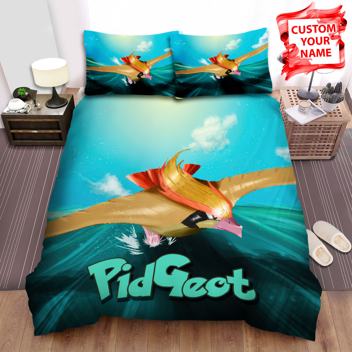 pidgeot painting fanart bed sheets spread comforter duvet cover bedding sets awimp