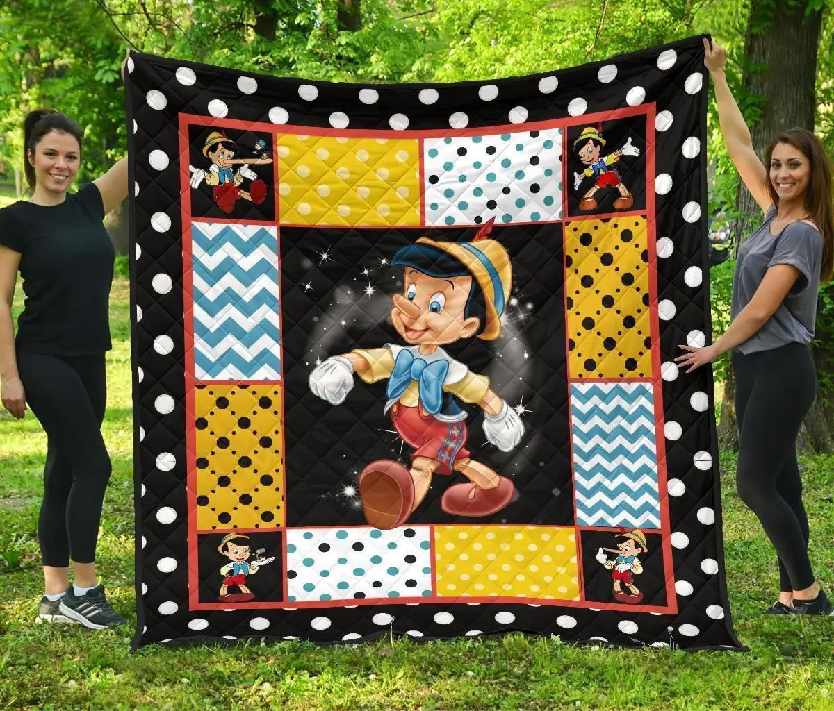 pinocchio quilt blanket cartoon fan gift idea cliil