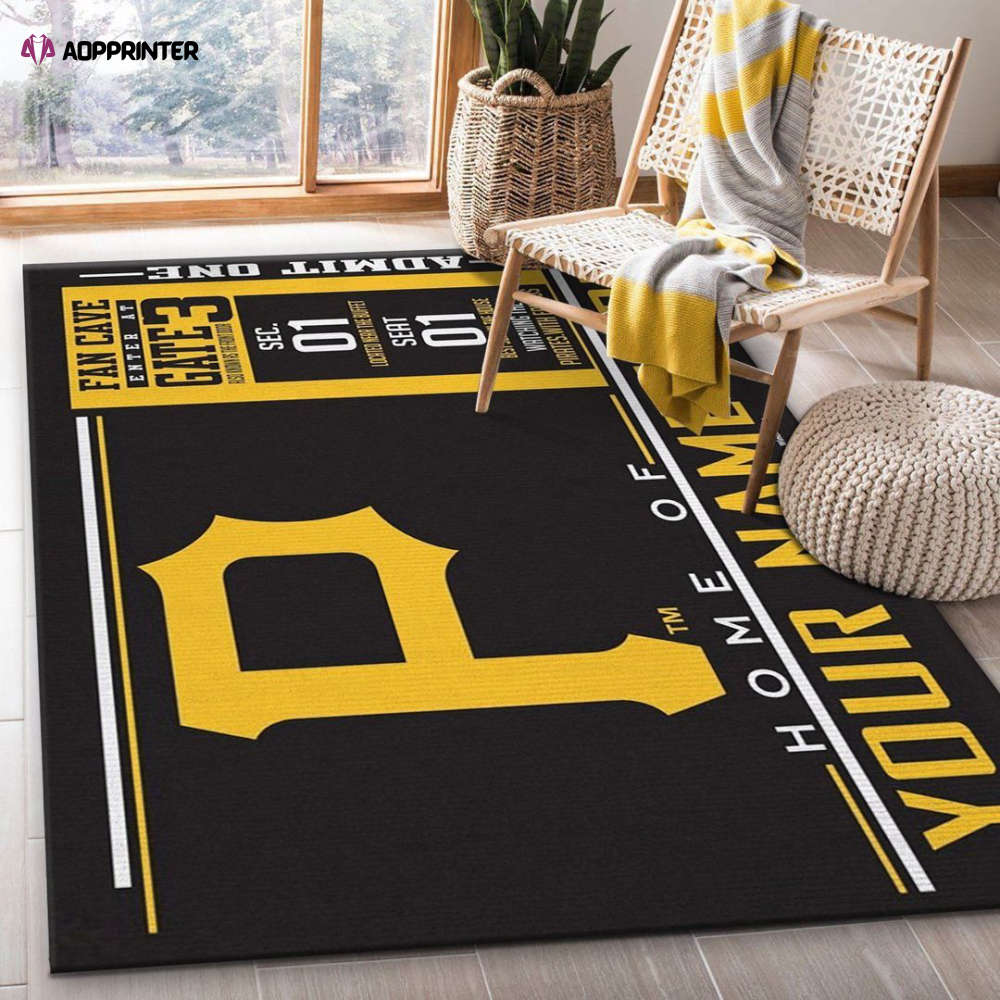 pittsburgh pirates rug living room floor decor fan gifts