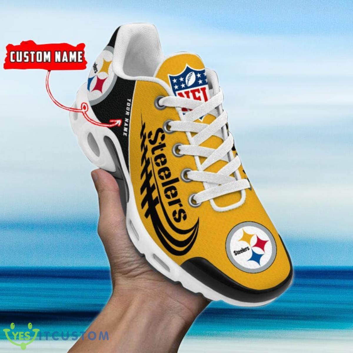 pittsburgh steelers custom name air cushion sports shoes