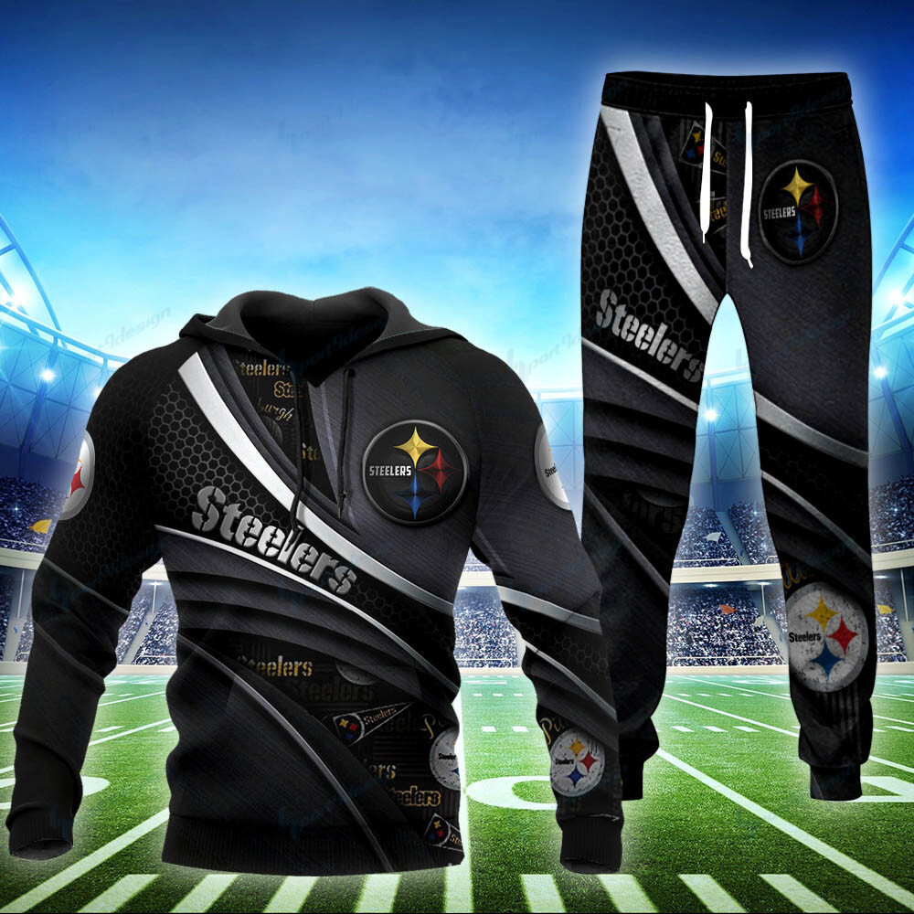 pittsburgh steelers personalized hoodie and jogger set sbg457 asctv