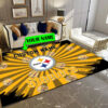 pittsburgh steelers personalized premium rectangle rug 67 3e4if