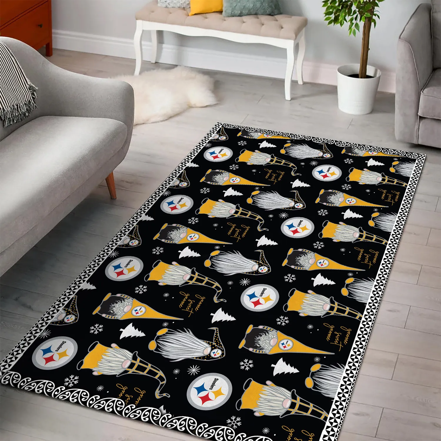 pittsburgh steelers premium rectangle rug 39 jjrho