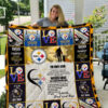 pittsburgh steelersto our son love dad and bev 3d customized quilt blanket