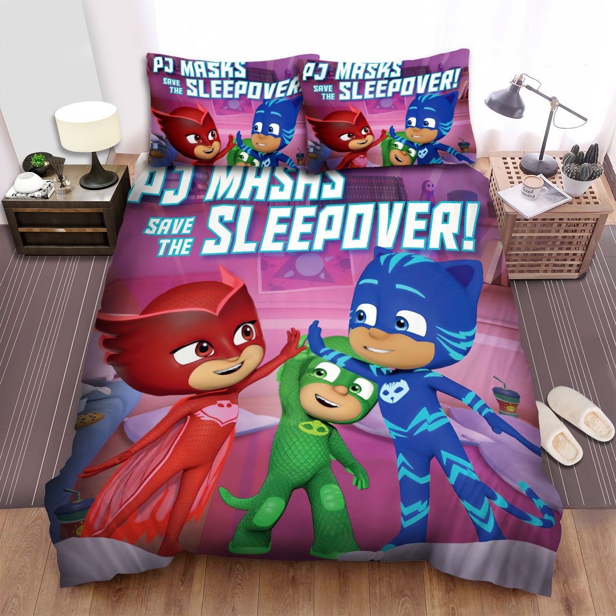 pj masks save the sleepover duvet cover bedroom sets comfortable bedding sets bwvni