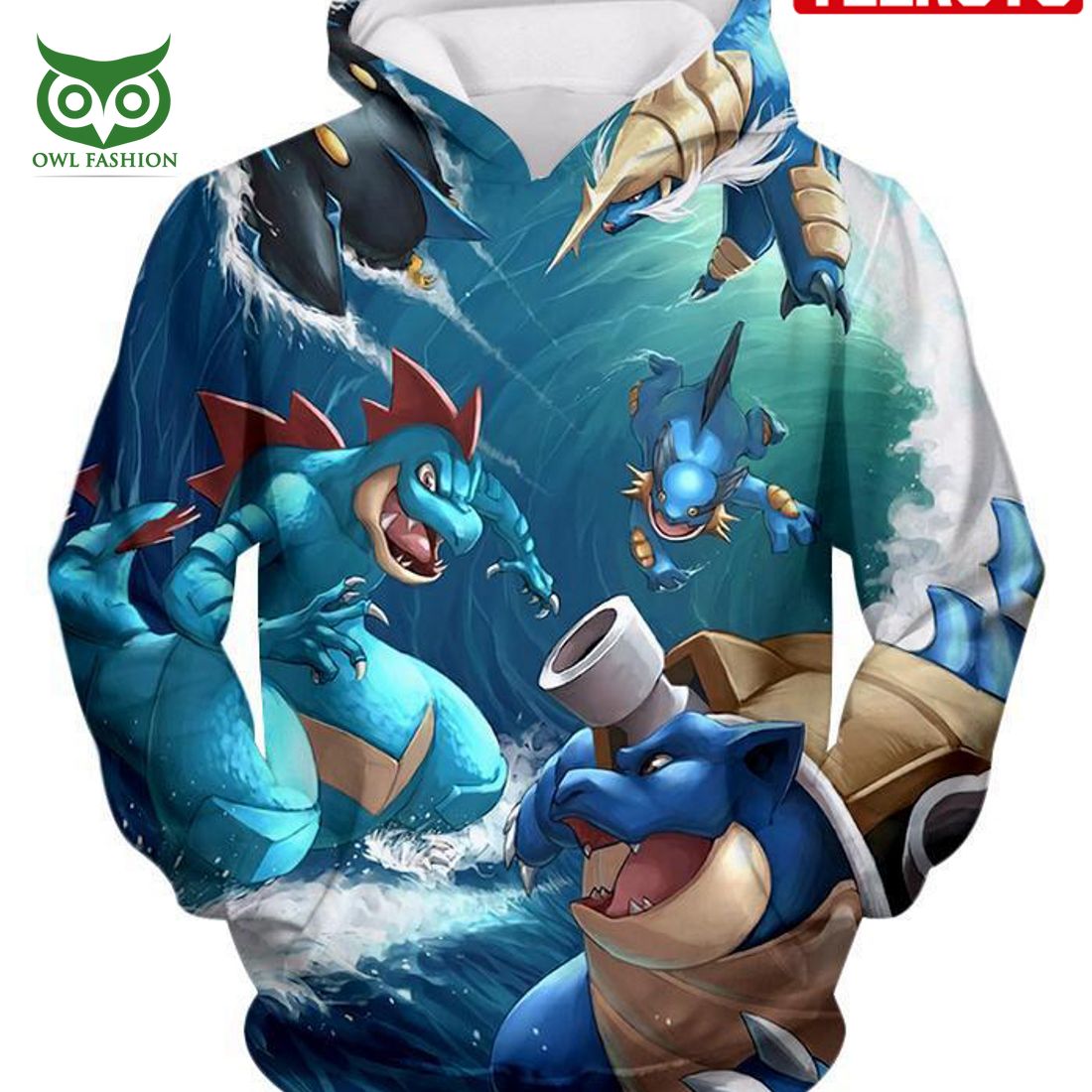 pokemon pokemon all powerful water type pokemons cool hd 3d aop hoodie 1 tqVoa