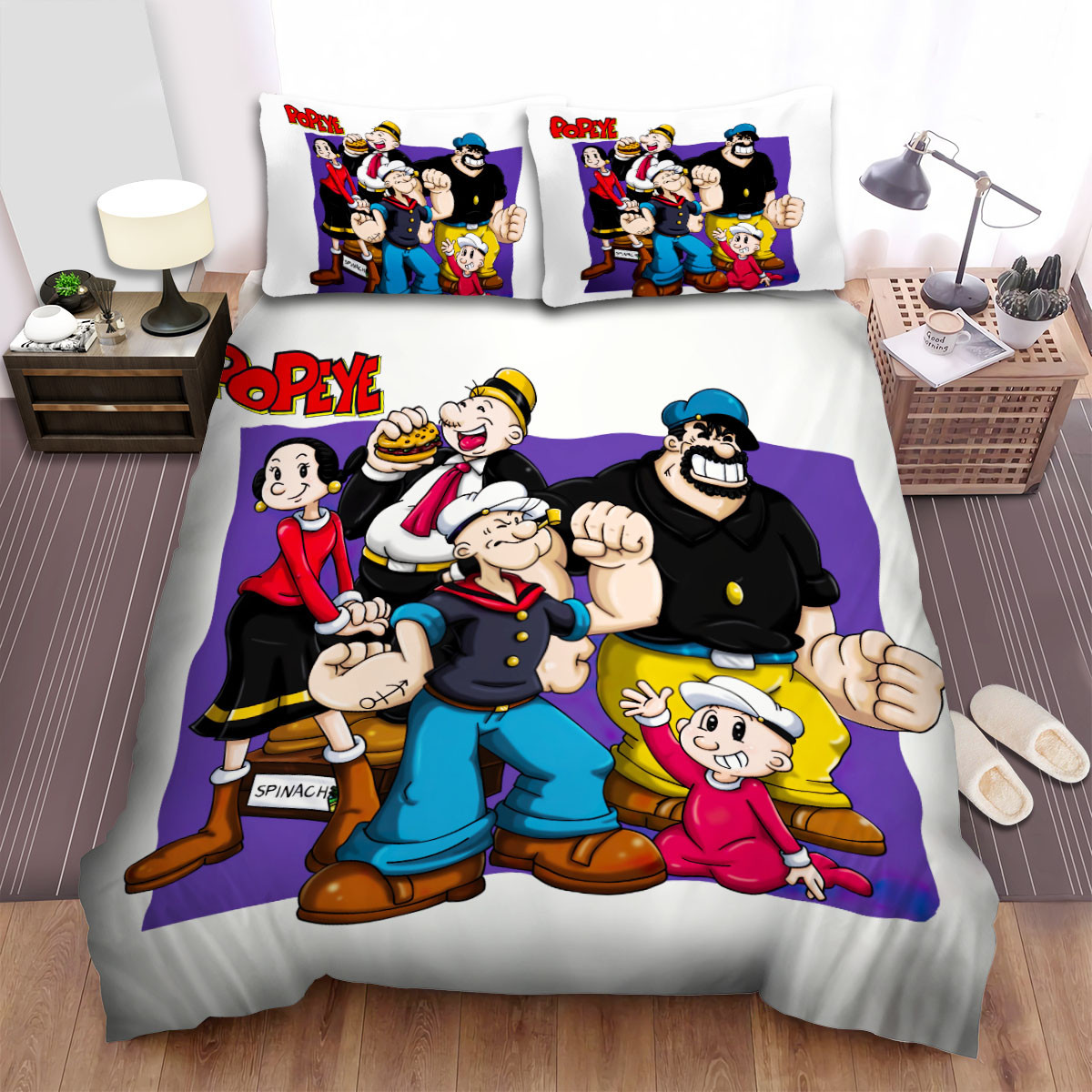 popeye main characters illustration duvet cover bedroom sets comfortable bedding sets 2dylb