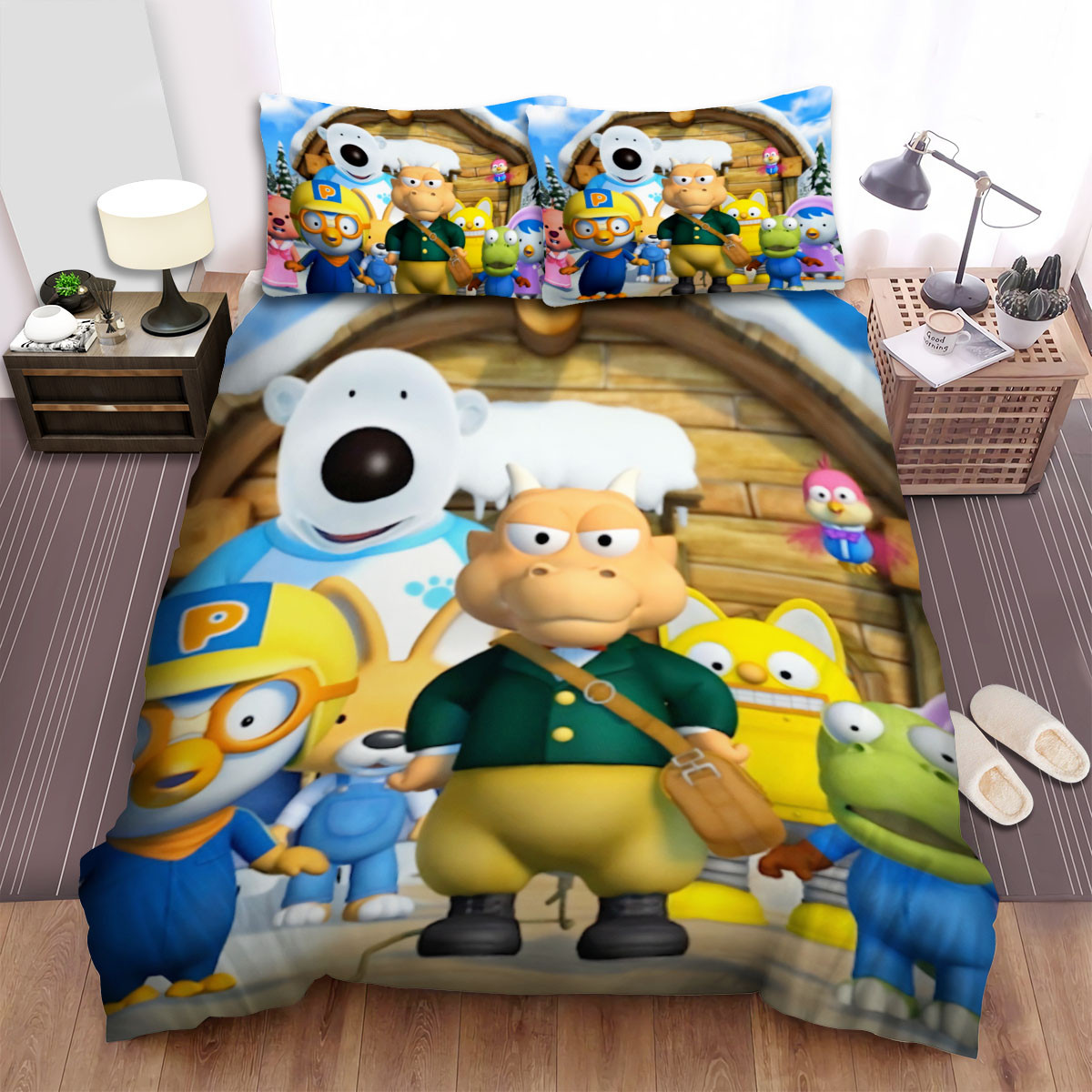 pororo the little penguin and friends bed sheets spread duvet cover bedding sets knesa