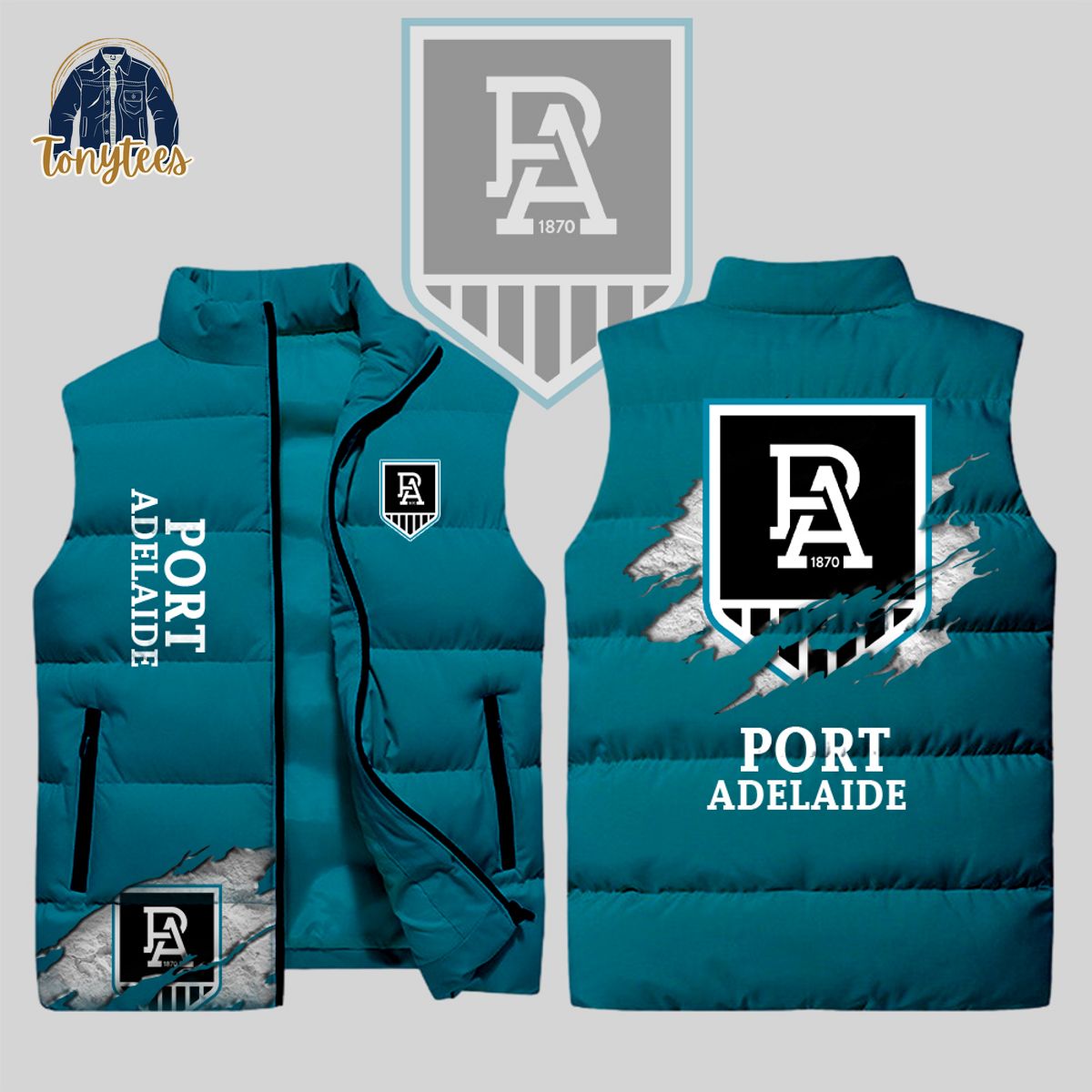 port adelaide football club afl sleeveless jacket 1 la1cw