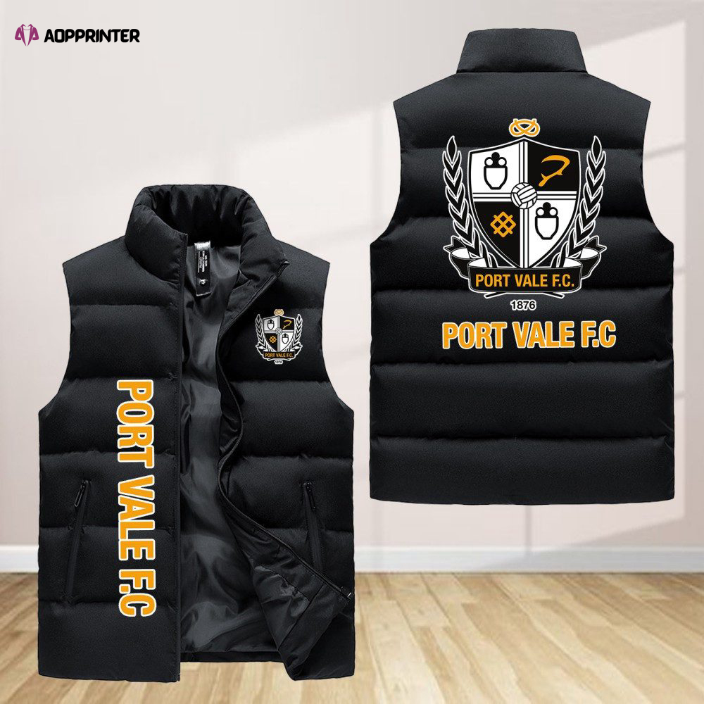 port vale sleeveless puffer jacket custom for fans gifts