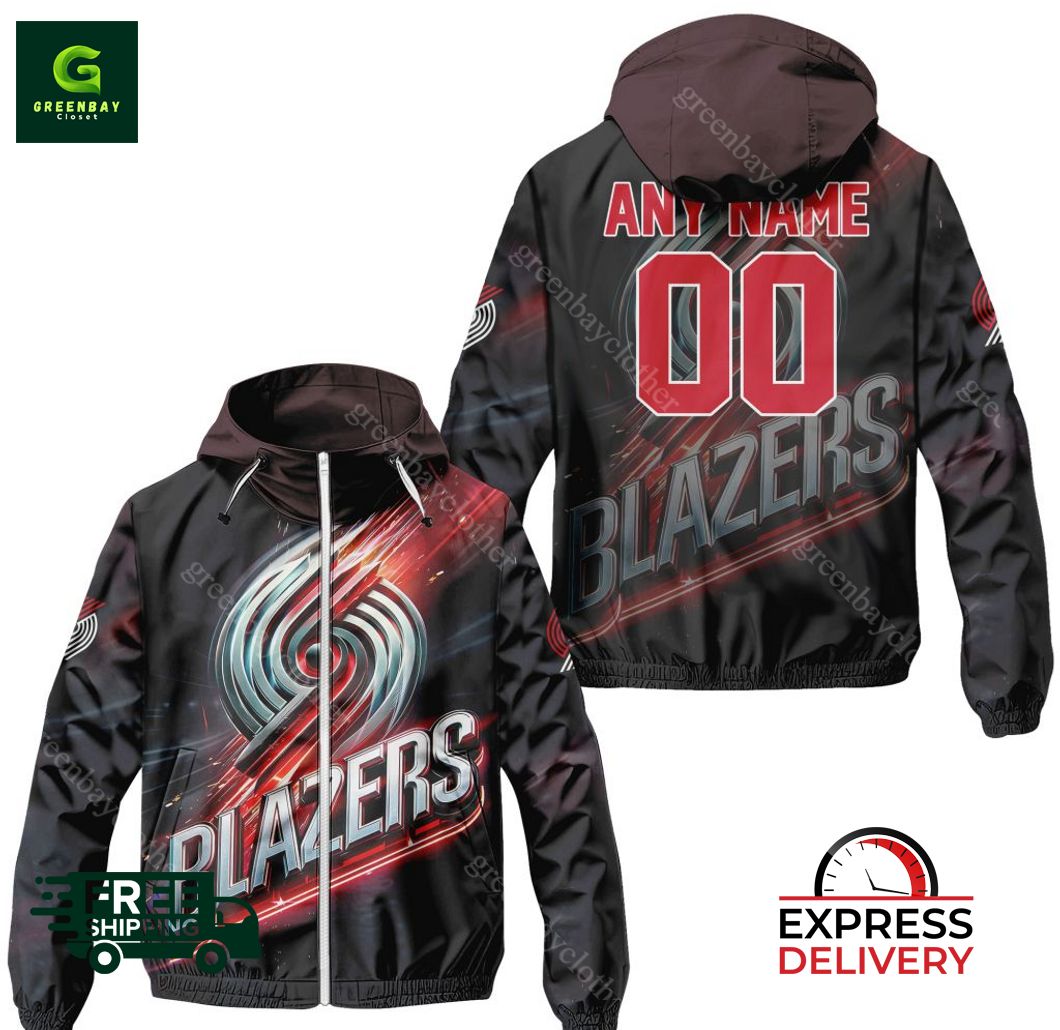 portland trail blazers nba personalized windbreaker jacket 1 pMvwP