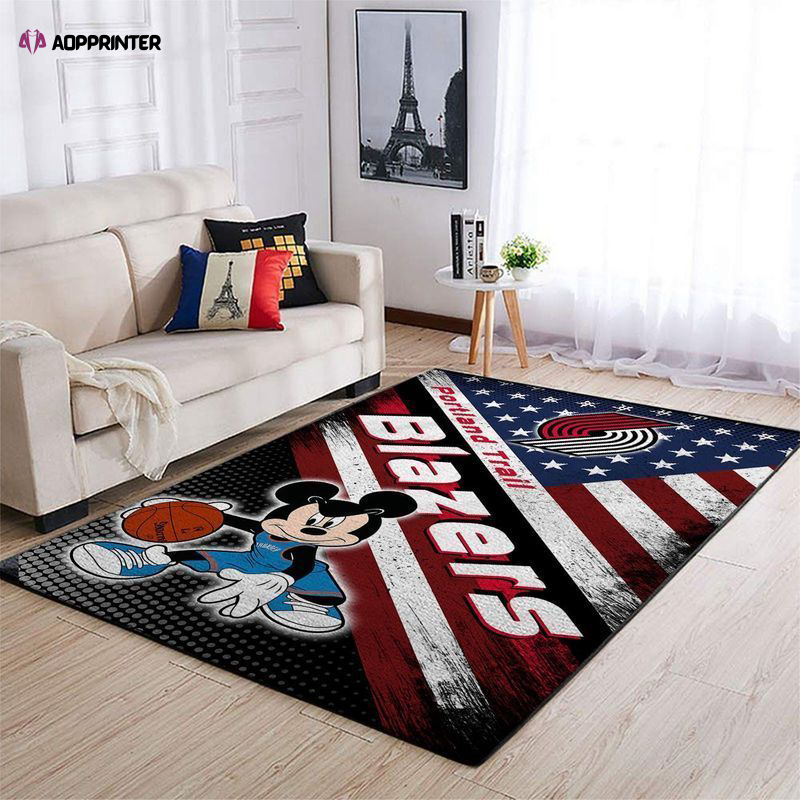 portland trail blazers rug living room floor decor fan gifts 9