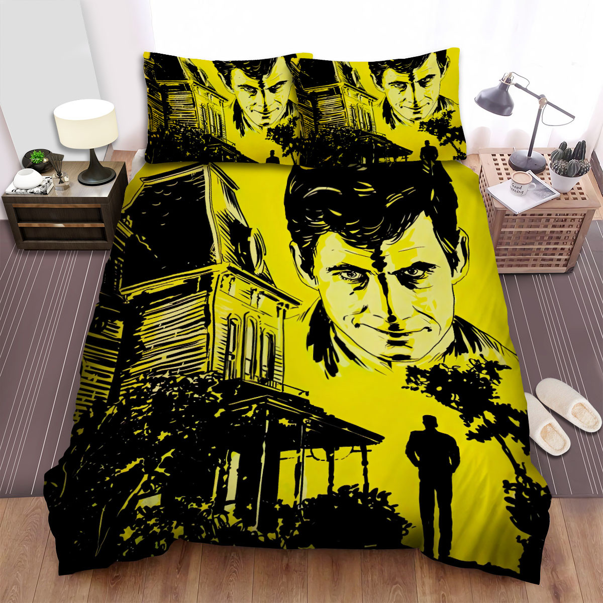 psycho 1960 yellow bed sheets spread comforter duvet cover bedding sets 1skim