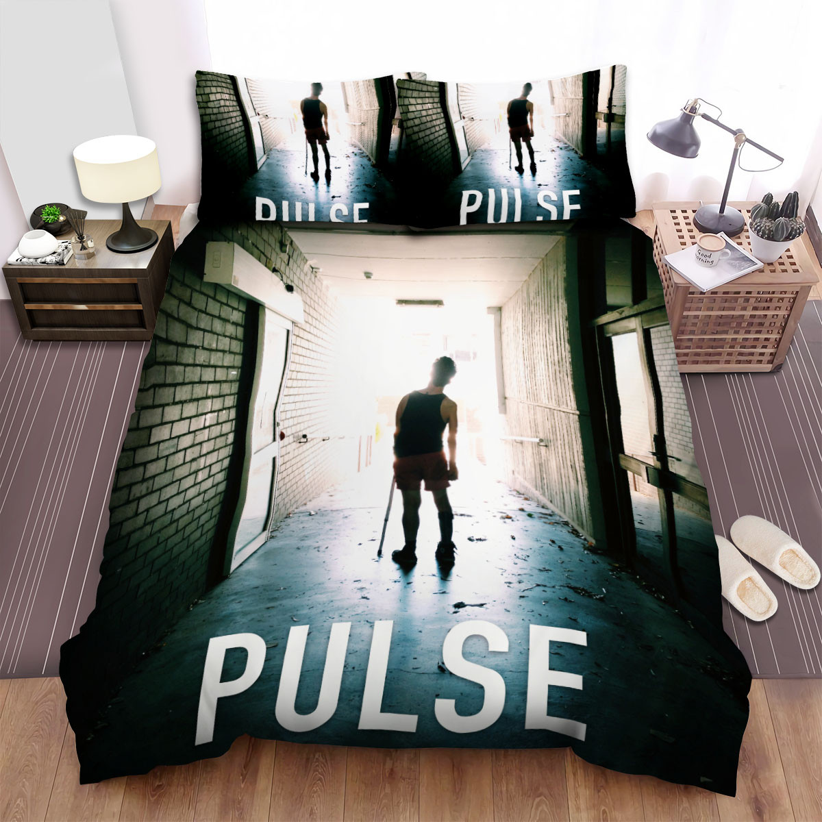 pulse i poster 2 bed sheets spread comforter duvet cover bedding sets gbht1