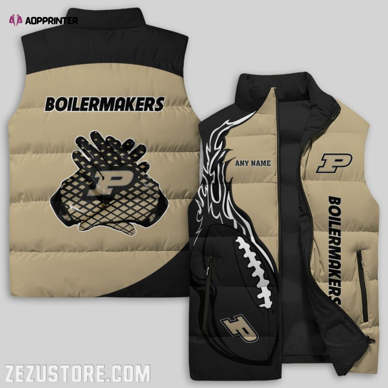 purdue boilermakers ncaa sleeveless puffer jacket custom for fans gifts