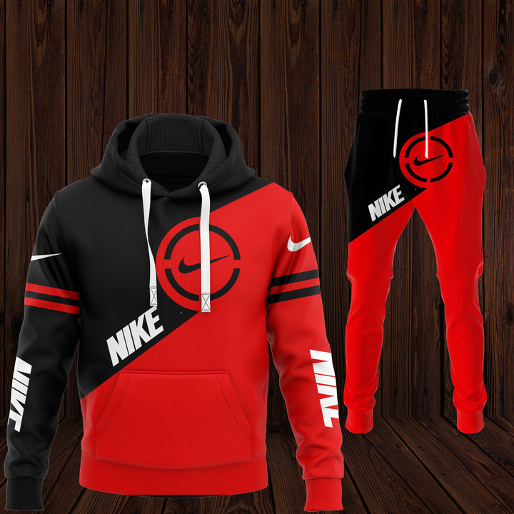 q2gQMVcF T090822 60xxxNike Black And Red Hoodie Jogger Pants 140