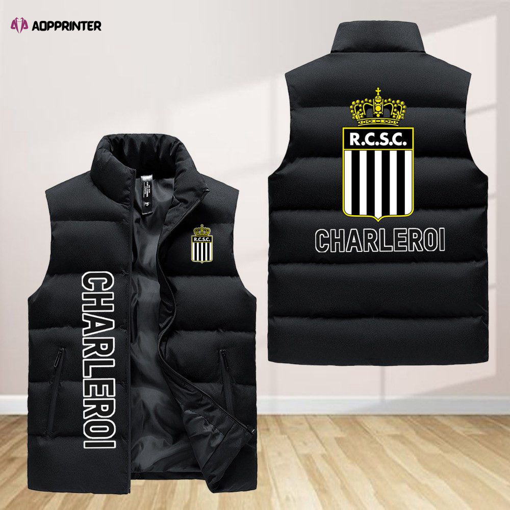 r charleroi s c sleeveless puffer jacket custom for fans gifts