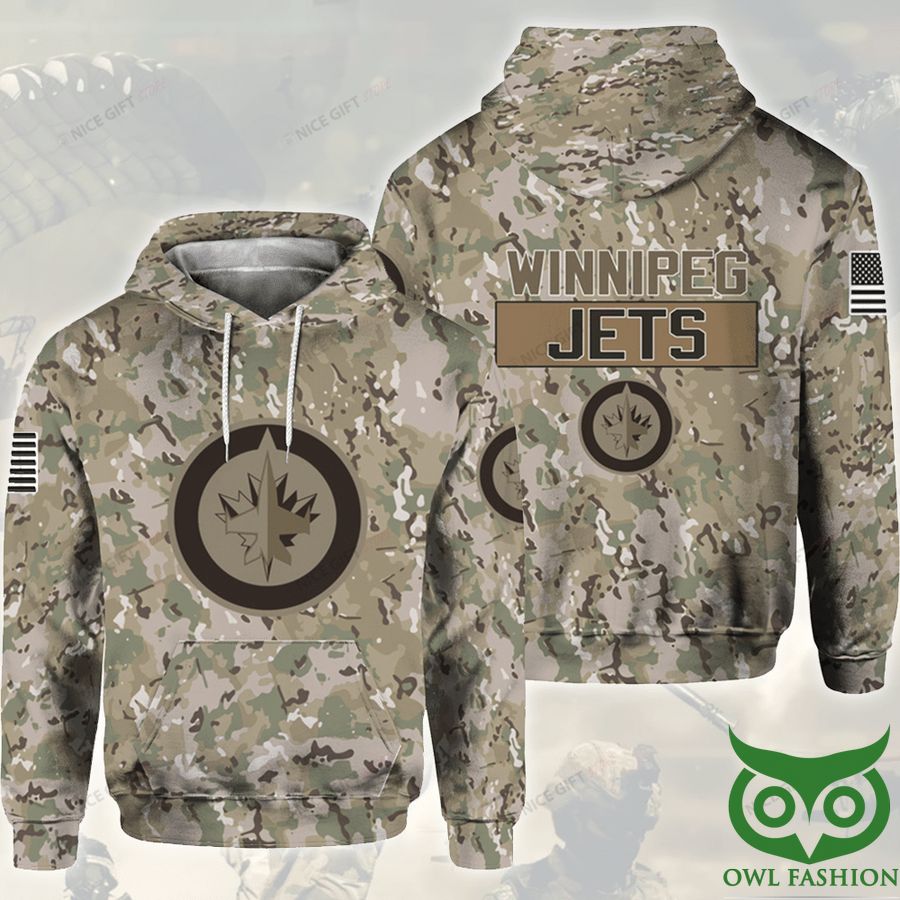 r717M0PK 282 NHL Winnipeg Jets Camouflage 3D Hoodie