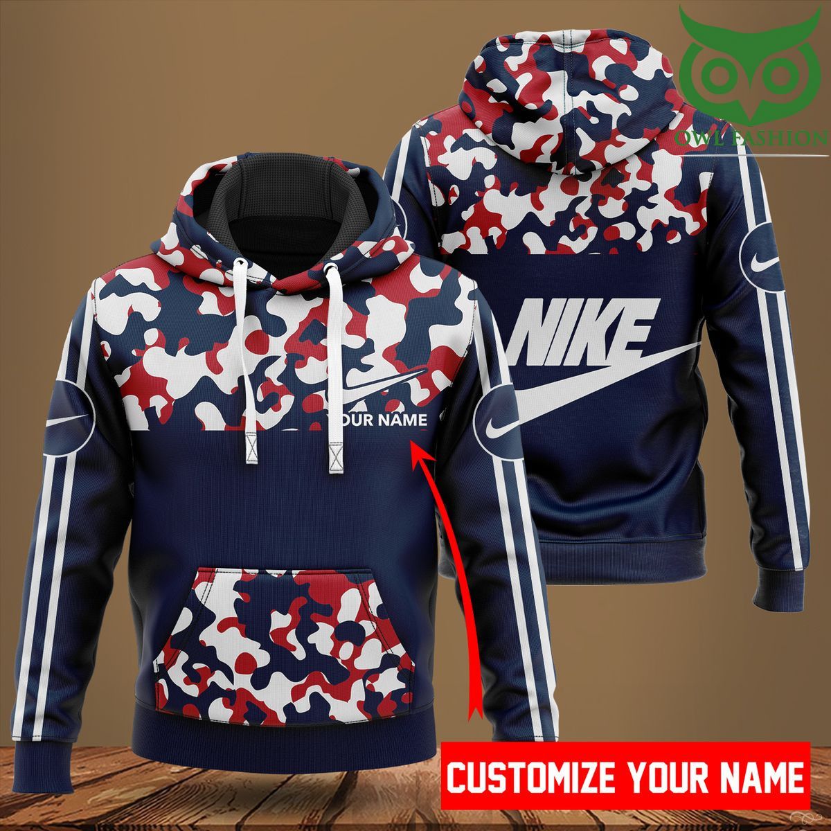 r9D6iAdc 72 Personalized Nike blue red camo hoodies and sweatpants