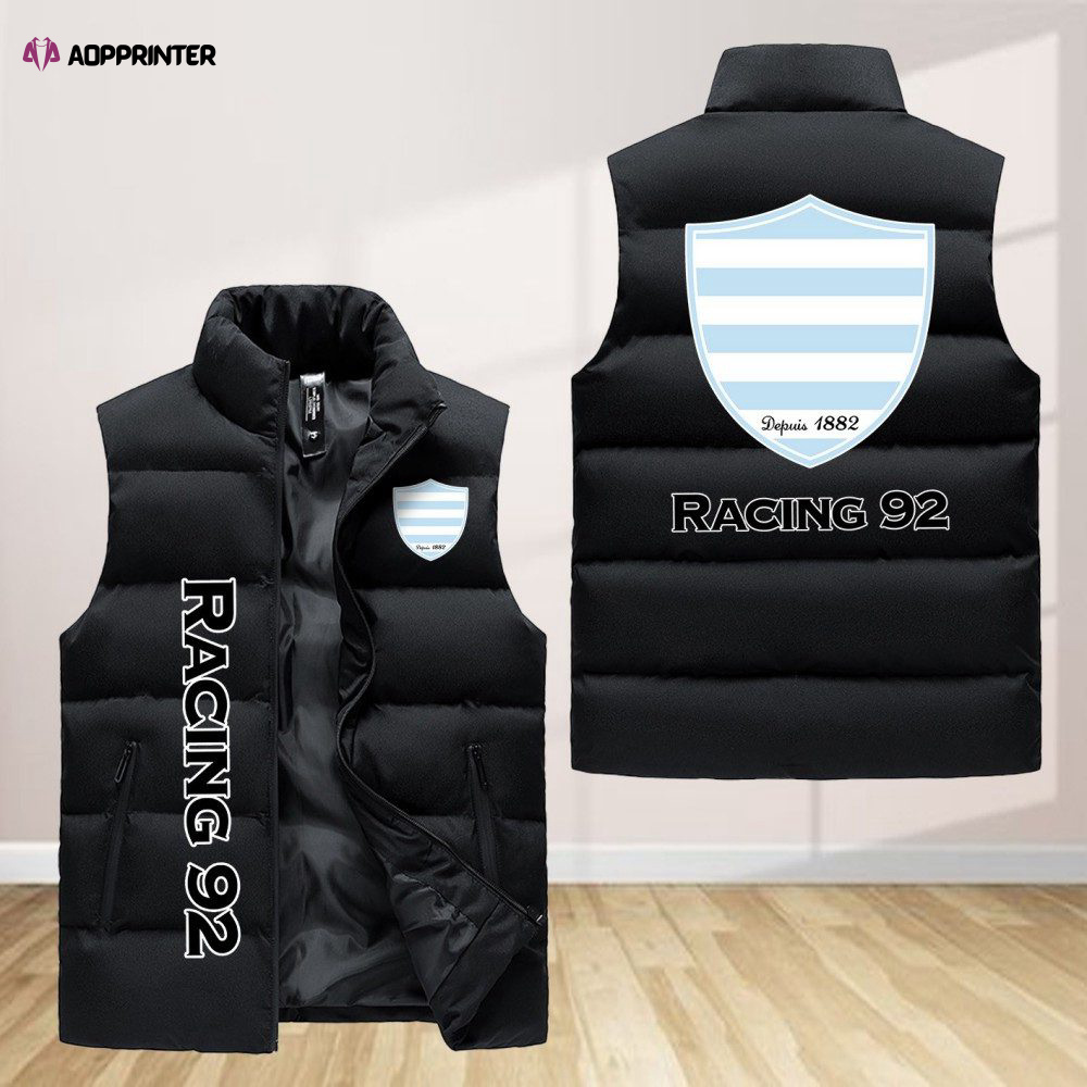 racing 92 sleeveless puffer jacket custom for fans spj0721