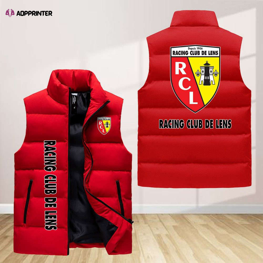 racing club de lens sleeveless puffer jacket custom for fans gifts