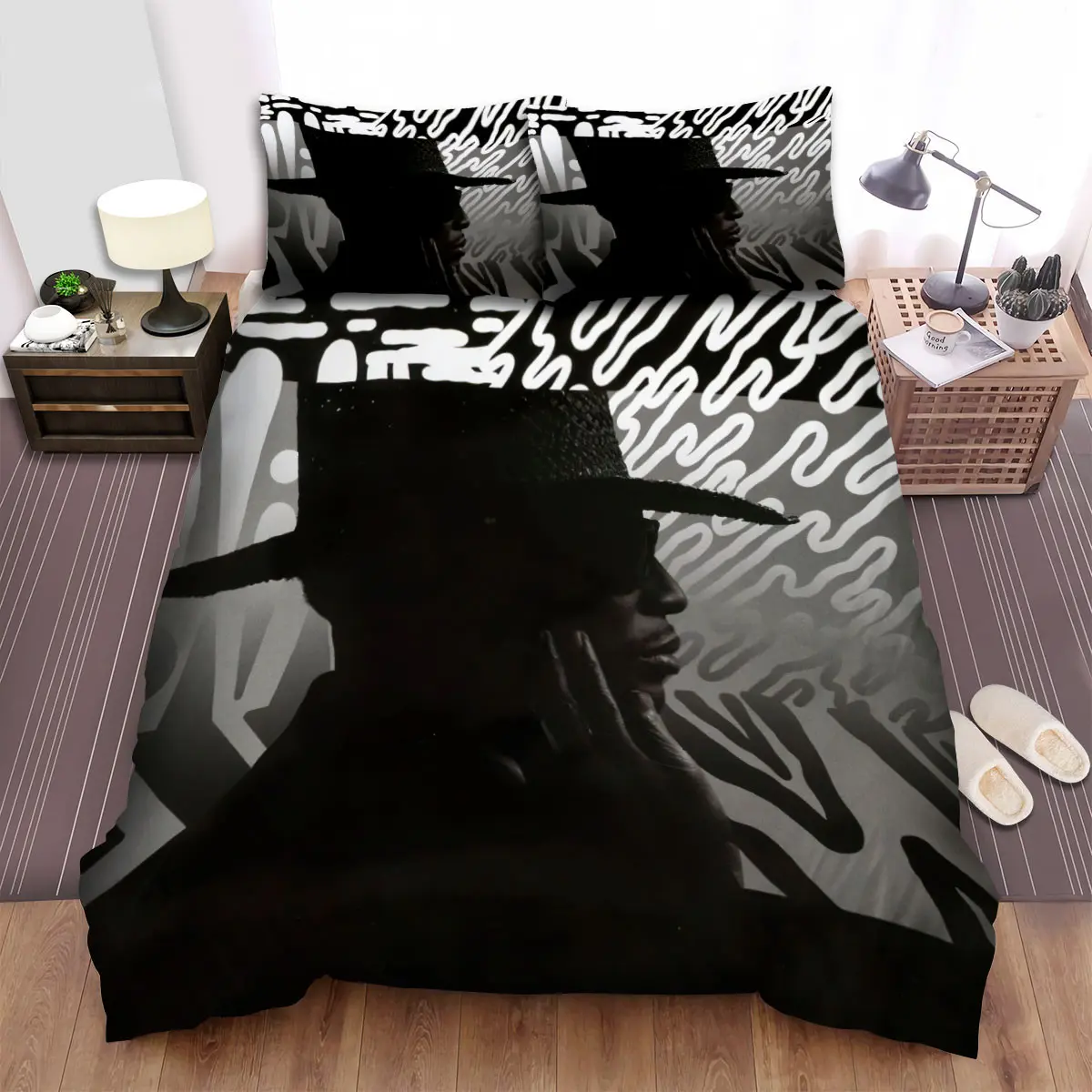 raphael saadiq hand touches face bed sheets spread comforter duvet cover bedding sets iw4m1