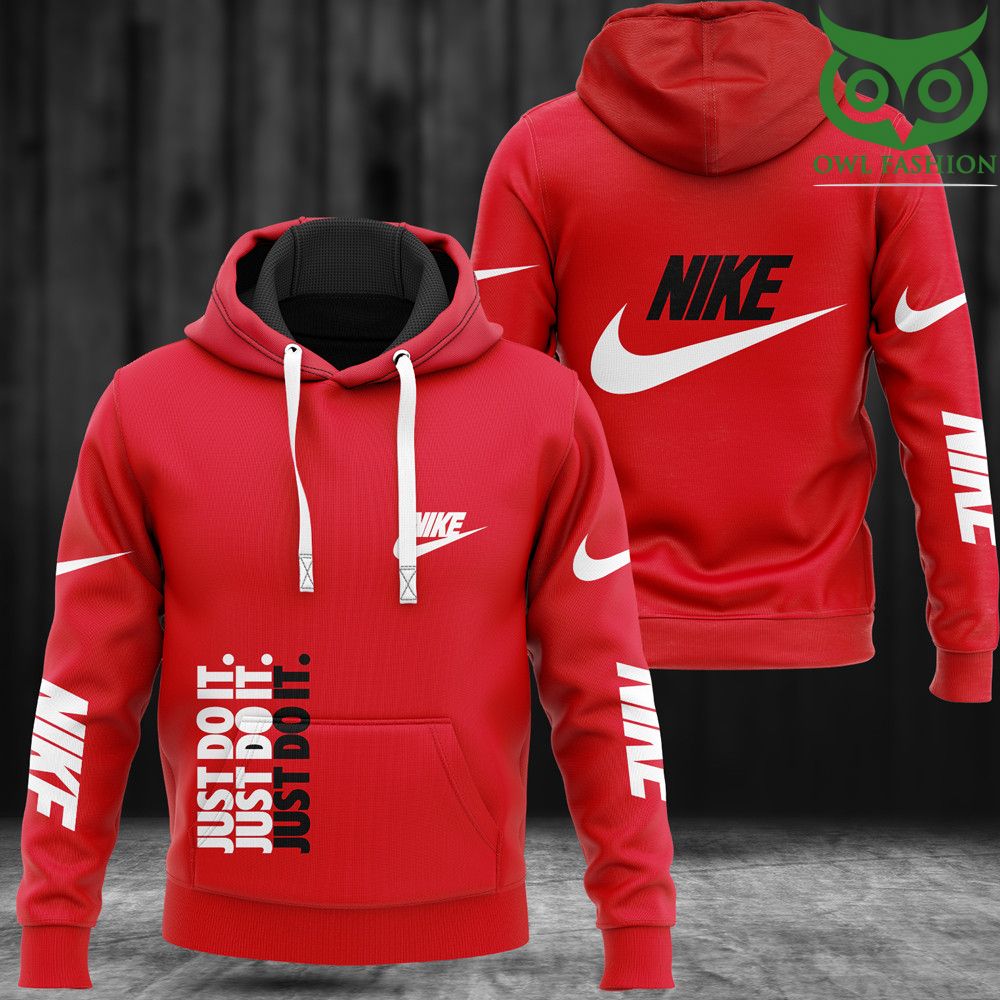 rbjuJLQs 53 Nike Just do it full red hoodies and sweatpants combo