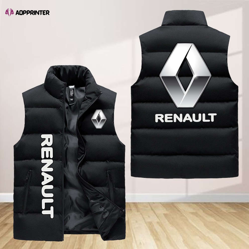 renault sleeveless puffer jacket custom for fans gifts