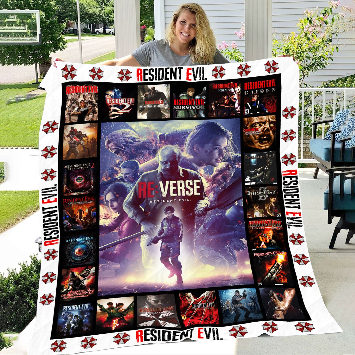 resident evil throw blanket azaxw