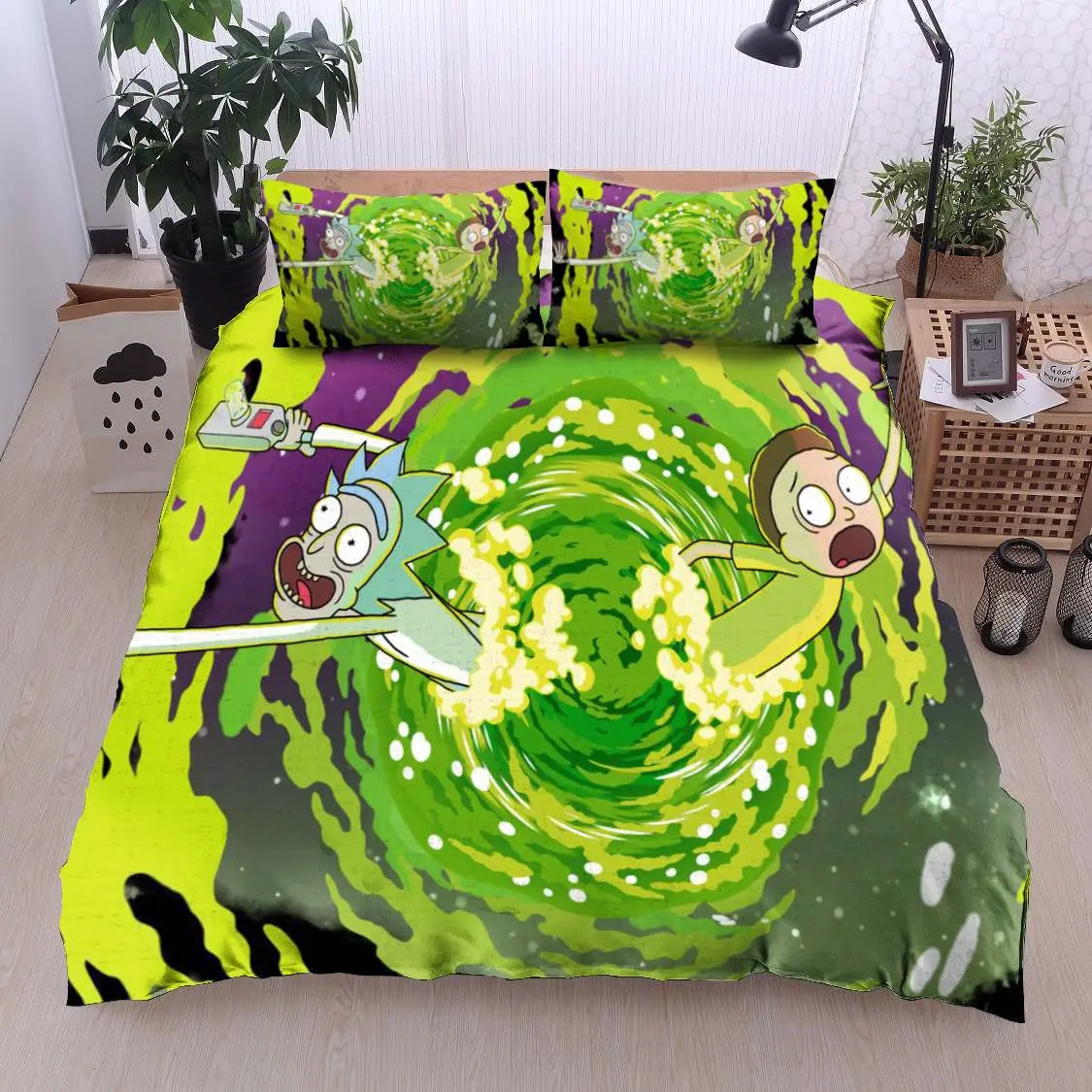 rick and morty duvet cover bedroom sets comfortable bedding sets 6vlcv