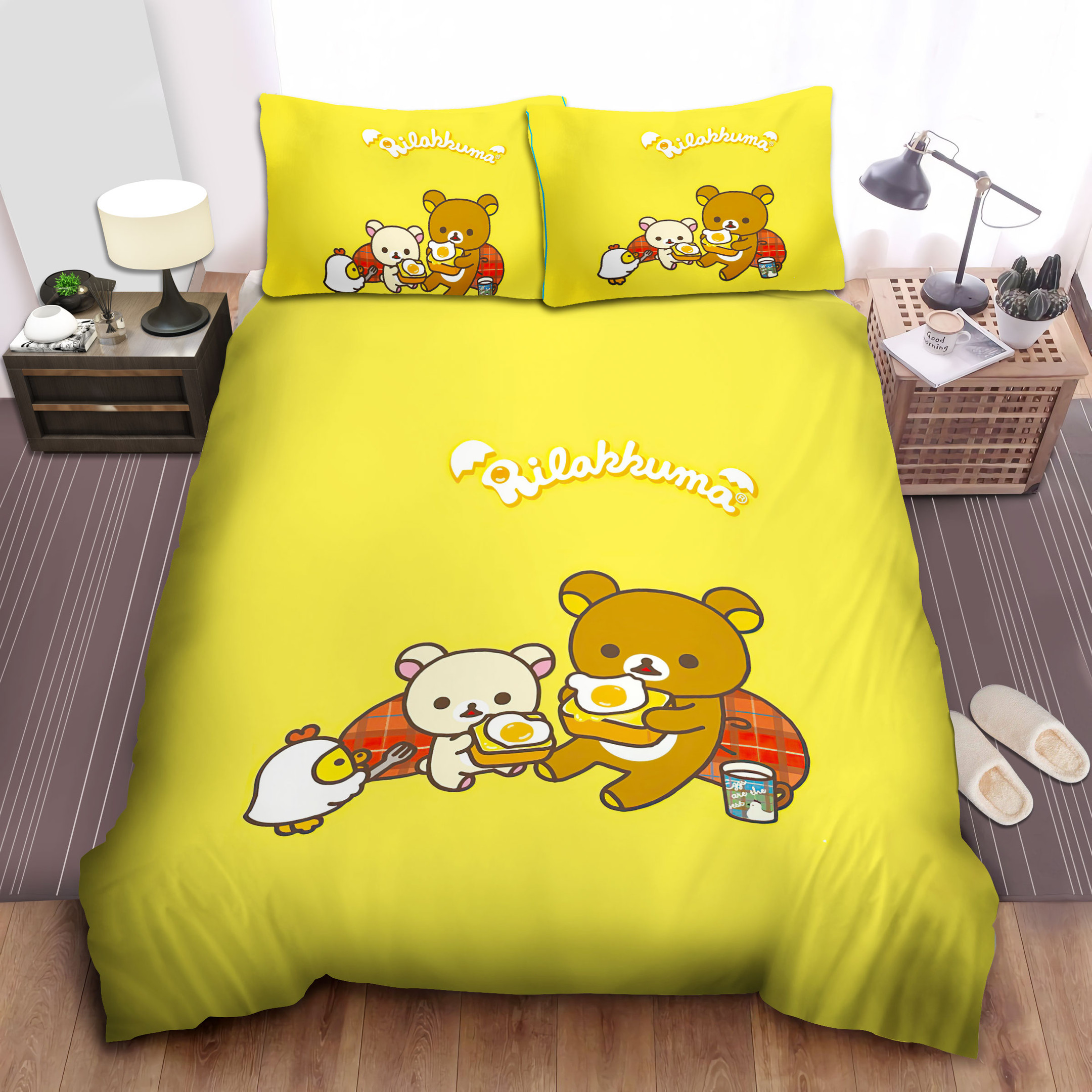 rilakkuma eating toast with friends duvet cover bedroom sets comfortable bedding sets ixl4n