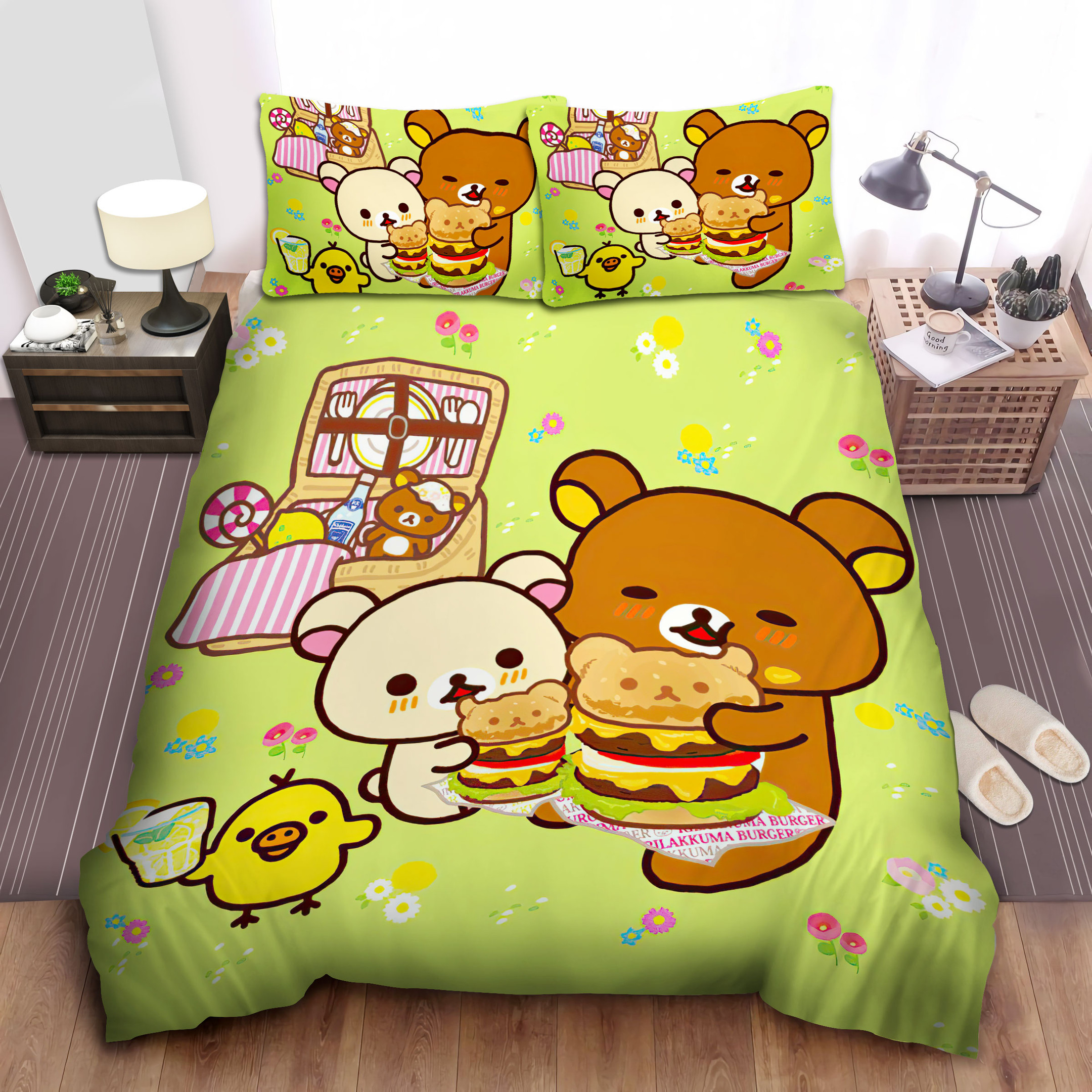 rilakkuma going on a picnic duvet cover bedroom sets comfortable bedding sets sp662