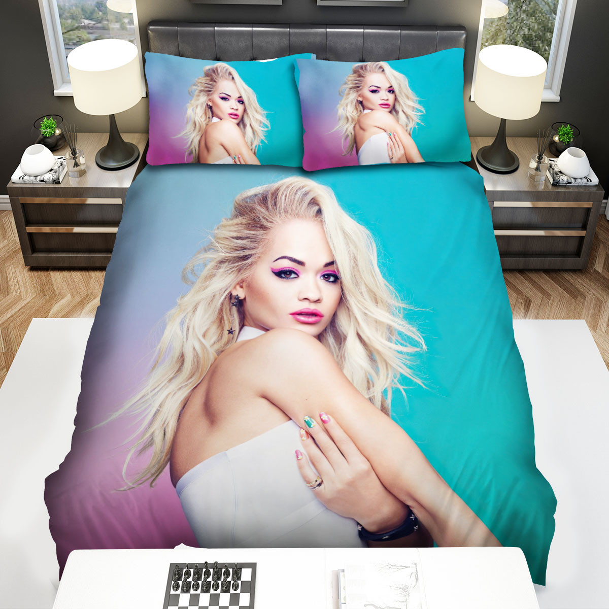 rita ora white dress bed sheets spread comforter duvet cover bedding sets kmjgx