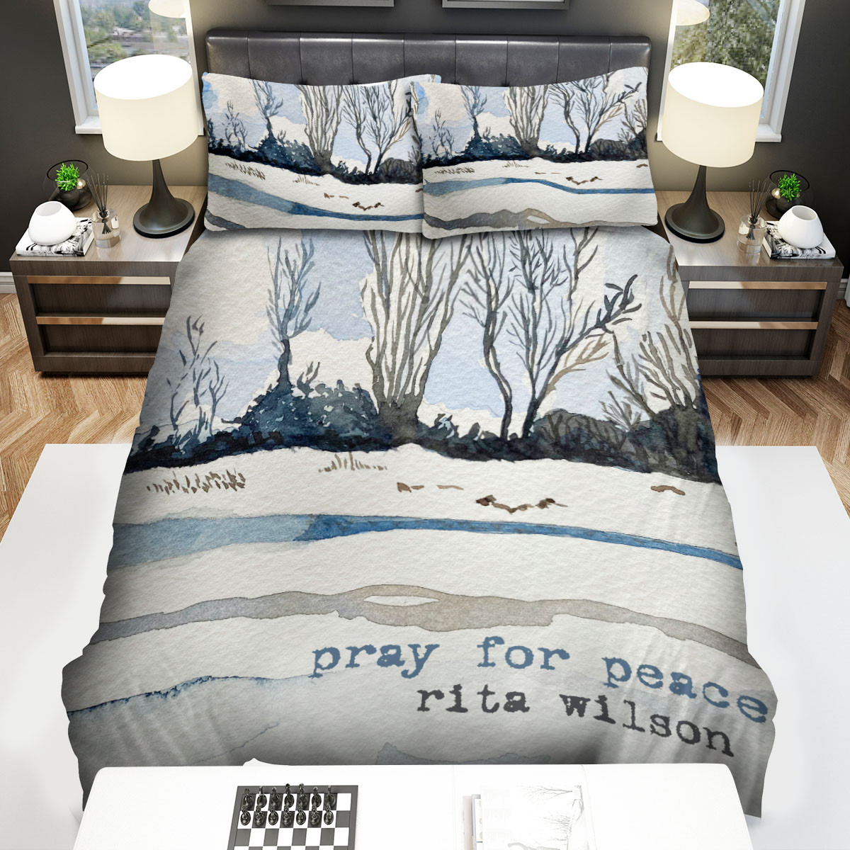 rita wilson pray for peace bed sheets spread comforter duvet cover bedding sets afsqw