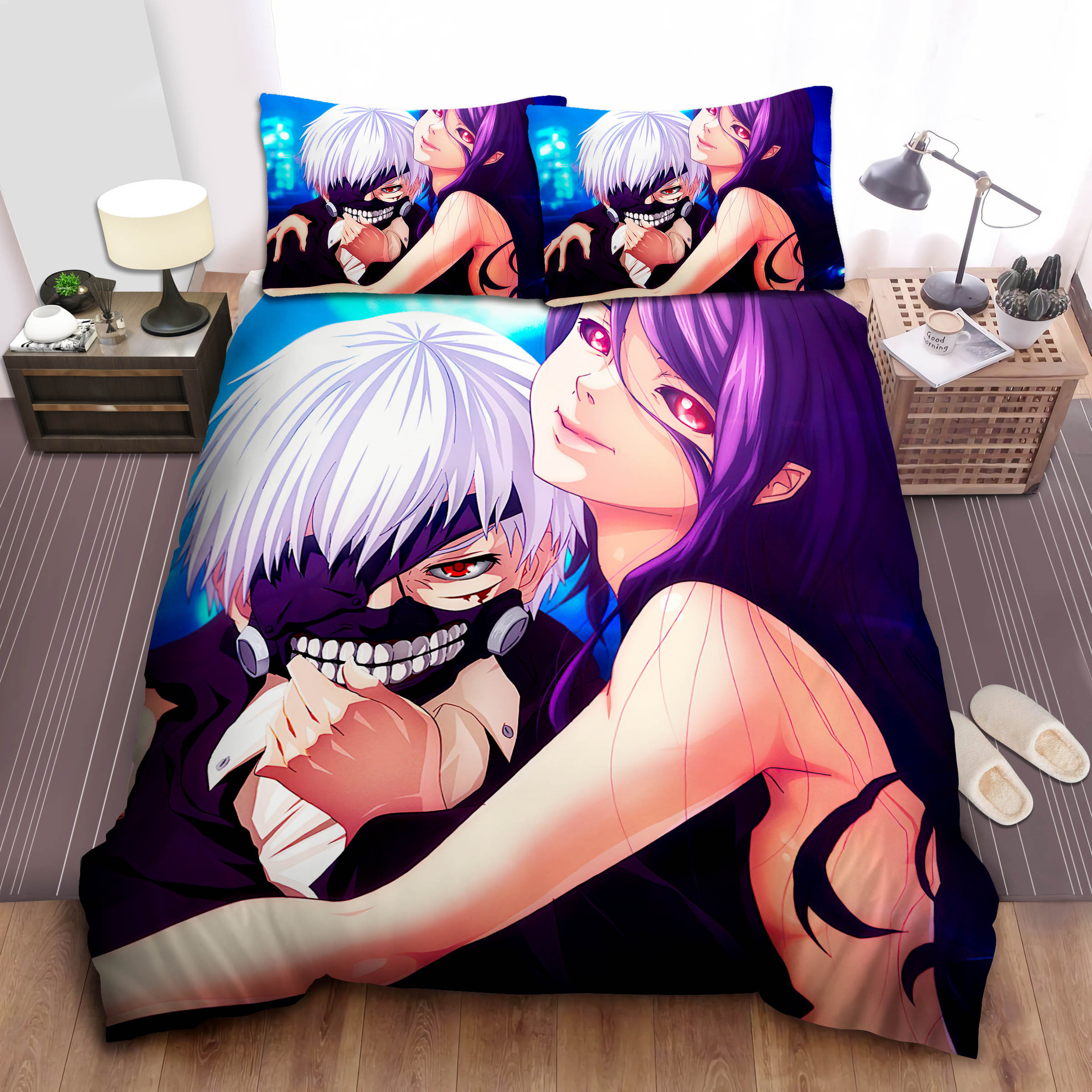 rize kamishiro hugging ken duvet cover bedroom sets comfortable bedding sets sqmio