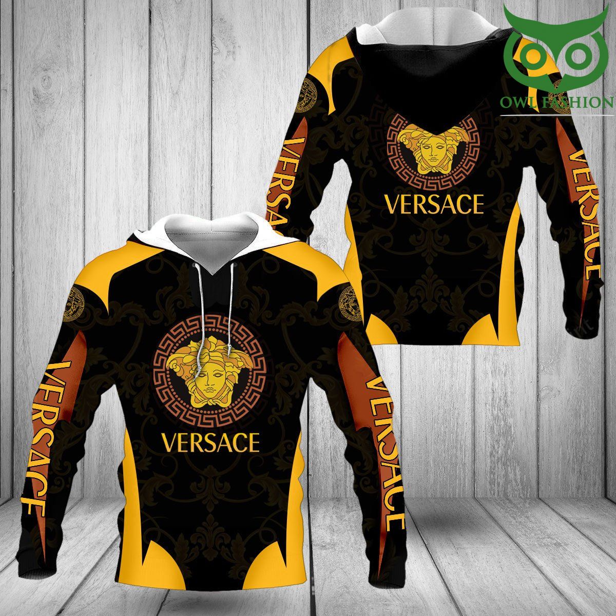 rlryUgbe 114 LUXURY Versace gold logo beautiful 3D Hoodie