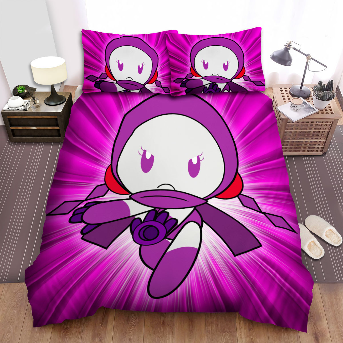 robotboy purple robotgirl illustration bed sheets spread duvet cover bedding sets 01ma1