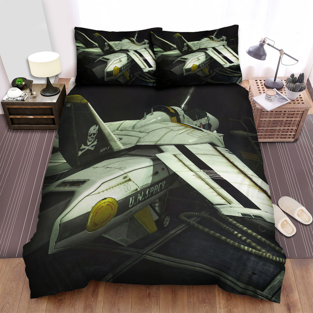 robotech macross anime bed sheets spread comforter duvet cover bedding sets pdrvg