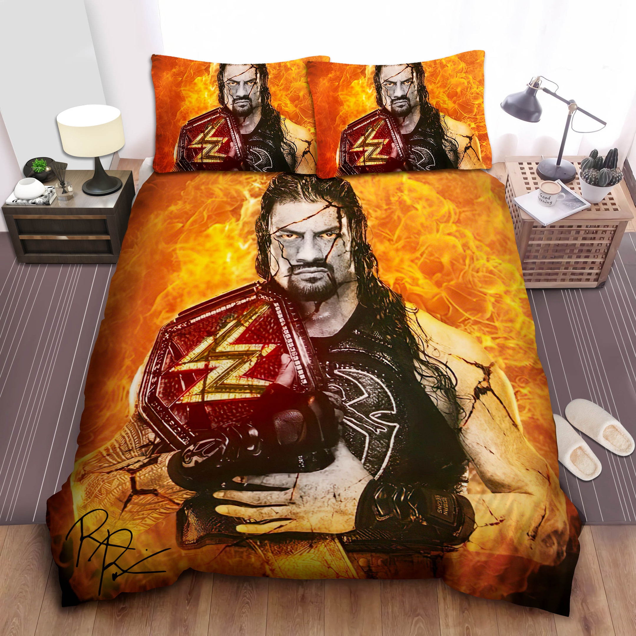 roman reigns in sea of fire duvet cover bedroom sets comfortable bedding sets rxal8